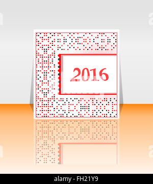 Origami-2016 Mandala auf Polka Dots Hintergrund Stockfoto