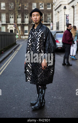 Street-Style London Collections Men Fashion week, Herbst-Winter-2016. Stockfoto