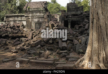Ruinen von Beng Mealea (oder bung mealea) Tempel, Kambodscha, Asien. Stockfoto