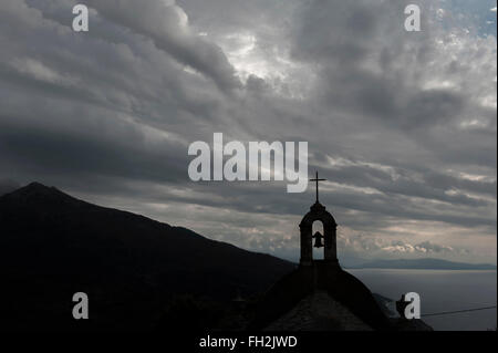 St-Jean-Baptiste Kapelle befindet sich in der Ortschaft Petricaghju de Barrettali. Korsika. Frankreich. Europa Stockfoto