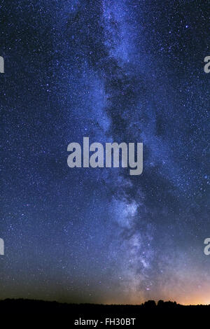 Die Milchstraße Sterne Nachtlandschaft Stockfoto