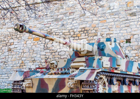 Modell im Maßstab von einem deutschen Panzer aus dem zweiten Weltkrieg Stockfoto