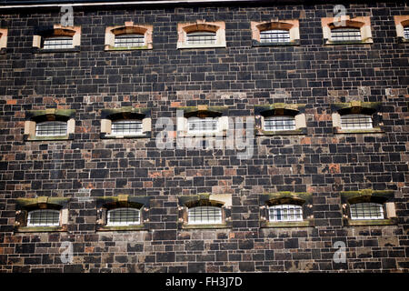 Belfast, UK. 21. Februar 2016. Crumlin Road Gefängnis Zellenfenster mit Balken Stockfoto