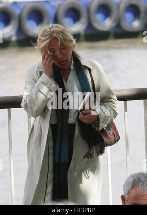 Emma Thompson, Dustin Hoffman, Dreharbeiten letzte Chance Harvey London (Kredit Bild © Jack Ludlam) Stockfoto