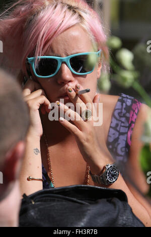 Lily Allen im Hilton Park Lane (Kredit Bild © Jack Ludlam) Bild Stockfoto