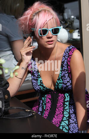 Lily Allen im Hilton Park Lane (Kredit Bild © Jack Ludlam) Bild Stockfoto