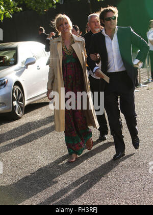 Uma Thurman in Hyde Park auf Nelson Mandela Party abgebildet (Kredit Bild © Jack Ludlam) Stockfoto