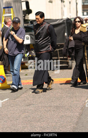 Chow Yun-Fat, am Set von Shanghai Pall Mall London (Kredit Bild © Jack Ludlam) Stockfoto