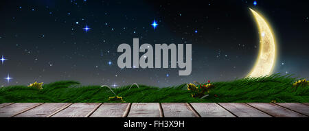 Zusammengesetztes Bild digital erzeugte grau Holzplanken Stockfoto