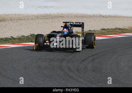 Circuit de Catalunya, Barcelona, Spanien. 22. Februar 2016. Frühling F1 Tests und neue Auto-Unvieling für die Saison 2016 / 17. Renault Sport F1-Team RS16 - Jolyon Palmer © Aktion Plus Sport/Alamy Live News Stockfoto