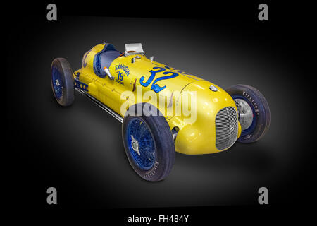 Einen dramatischen Ko Bild ein Indianapolis Racer, The Sampson Special im Indianapolis Speedway Museum Stockfoto