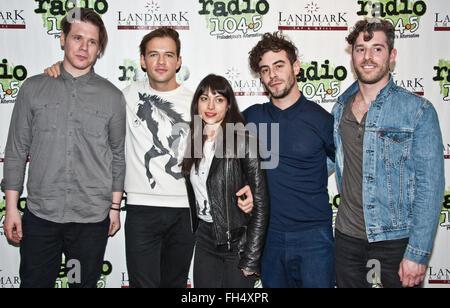 Bala Cynwyd, Pennsylvania, USA. 19. Februar 2016. St. Lucia Visit Radio 104,5 Performance Theater Stockfoto