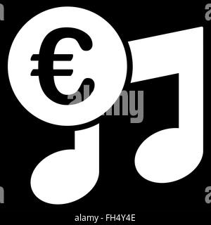 Euro Musik-Noten-Symbol Stockfoto