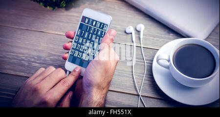 Zusammengesetztes Bild der Lock-Screen Technologie Stockfoto