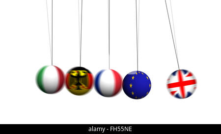 Konzept-Bild der Austritt oder Großbritannien aus der EU Stockfoto