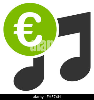Euro Musik-Noten-Symbol Stockfoto