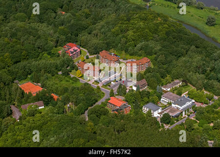 Luftaufnahme, Altenheime westlich von Hitzacker an der Elbe Höhen, Hitzacker (Elbe) Lüchow-Dannenberg, Elbtal, Dresden Stockfoto
