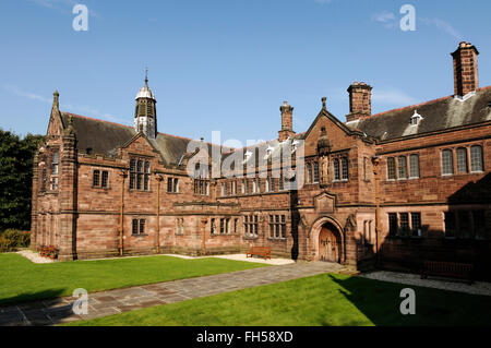 Eingang des Gladstones Bibliothek in Hawarden North Wales UK Stockfoto