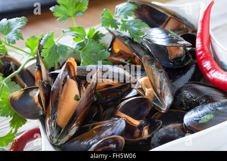 Braten Sie Muscheln Stockfoto