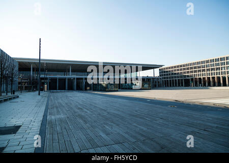 Willy Brandt Platz am Flughafen Berlin Brandenburg BER Stockfoto