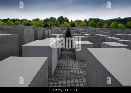 Denkmal für die ermordeten Juden Europas, Berlin, Deutschland Stockfoto