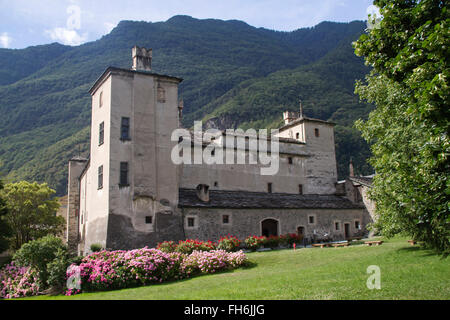 Issogne Castle (Castello di Issogne) Aostatal, Italien Stockfoto