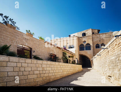 gepflasterte Straße in Yafo Jaffa Altstadt von tel Aviv israel Stockfoto