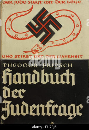 Theodor Fritsch - Handbuch der Judenfrage - deutsche Nazi-Propaganda Book - WWII Stockfoto