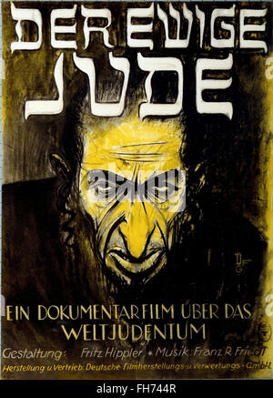 Der Ewige Jude - deutsche Nazi-Propaganda-Plakat - WWII Stockfoto