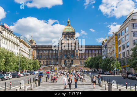 Wenzelsplatz, Prag, Tschechische Republik Stockfoto