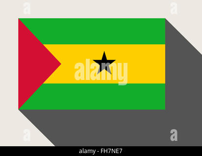 Sao Tome und Principe-Flagge in flachen Web-Design-Stil. Stockfoto