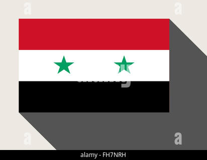 Syrien Flagge in flachen Web-Design-Stil. Stockfoto