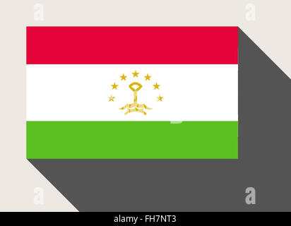 Tadschikistan Flagge in flachen Web-Design-Stil. Stockfoto