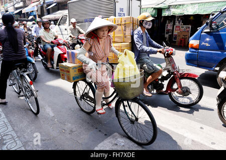 Straßen von Ho Chi Minh, Vietnam Stockfoto