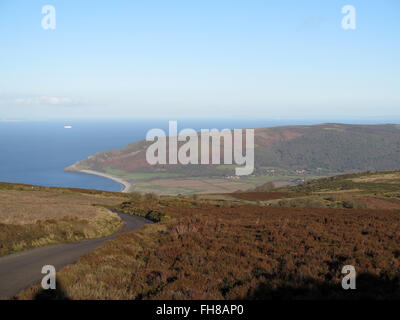 Exmoor Blick auf Porlock Bucht Stockfoto