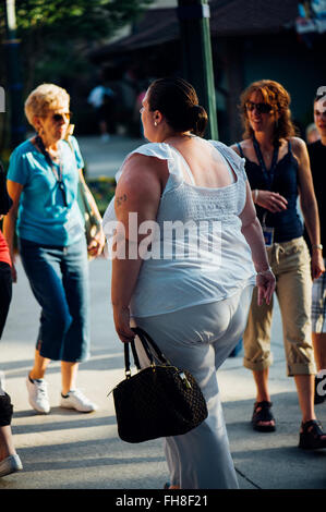 Übergewichtigen Person Spaß im Vergnügungspark von Disney World, Orlando Florida - U.S. Stockfoto