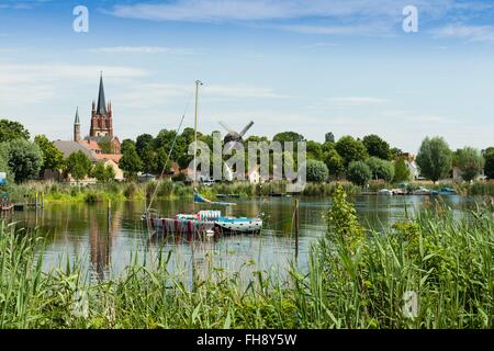 Panorama Blick auf die berühmte Altstadt von Werder eine der Havel, Deutschland, Foto: 2015, Juni 06. Stockfoto