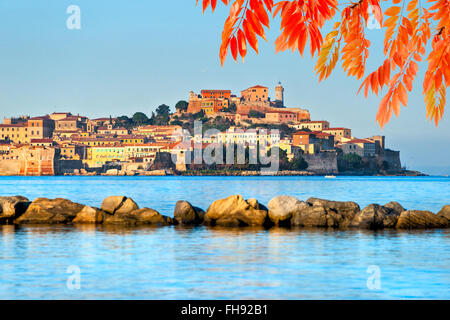View of Portoferraio, Elba Island, Italy. Stockfoto