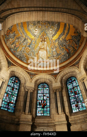 Sacre Coeur Kathedrale innen in Paris, Frankreich. Stockfoto