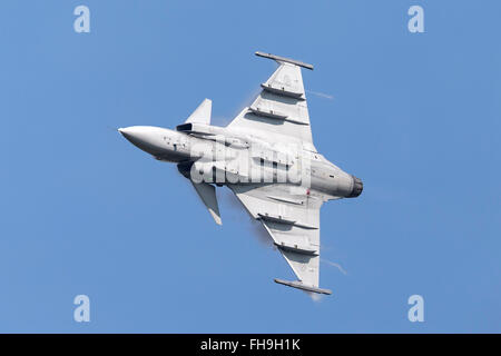 SAAB JAS - 39C Gripen 39229 der schwedischen Luftwaffe (Flygvapnet) Stockfoto