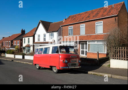 alten Commer van geparkt auf Straße in Sheringham, North Norfolk, england Stockfoto