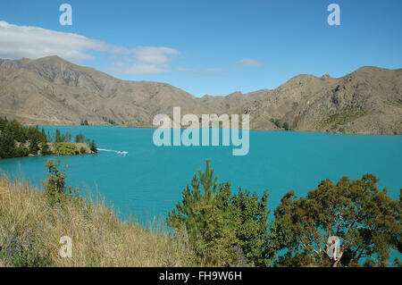 Benmore Dam, Hydro-Electric Power Station, Canterbury, Neuseeland Stockfoto