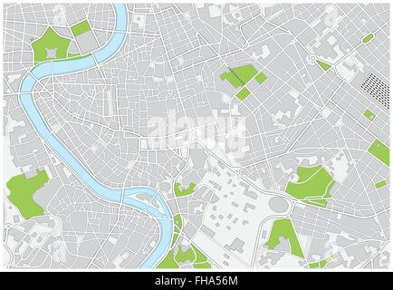 Rom-Stadtplan Stock Vektor