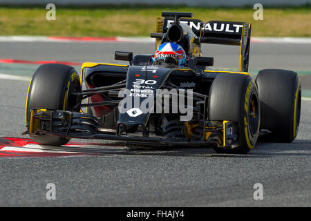 Treiber Jolyon Palmer.  Renault-Team. Formel 1 Testtage am Circuit de Catalunya. Montmelo, Spanien. 23. Februar 2016 Stockfoto