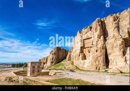 Gräber der achämenidischen Könige bei Naqsh-e Rustam im Iran Stockfoto