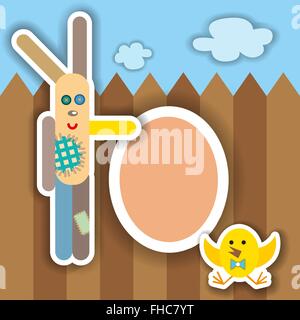 Ostern-Scrapbook-Elemente. Vektor-Illustration. Stock Vektor