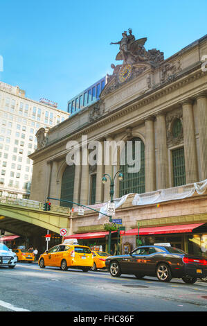 NEW YORK CITY - SEPTEMBER 05: Grand Central Terminal alten Eingang am 5. September 2015 in New York City. Stockfoto
