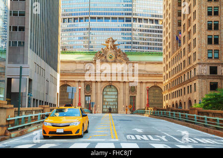 Grand Central Terminal Viaduc und alten Eingang in New York Stockfoto