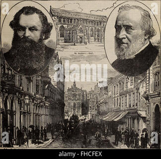 Eine 1886 erschienene Publikation mit dem Titel „Christian Herald and Signs of Our Times“, die religiöse Themen und aktuelle Ereignisse aus christlicher Perspektive behandelt. Stockfoto
