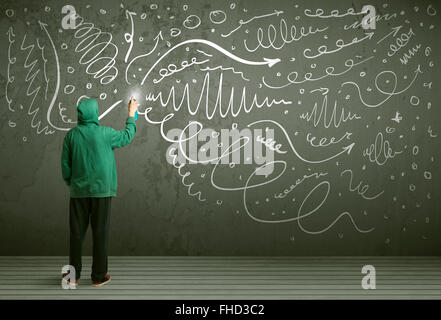 Junge urbane Maler zeichnen Stockfoto